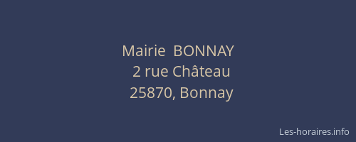 Mairie  BONNAY
