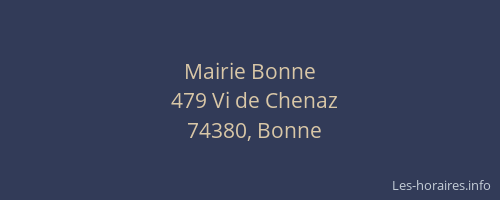 Mairie Bonne