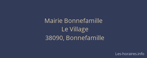 Mairie Bonnefamille