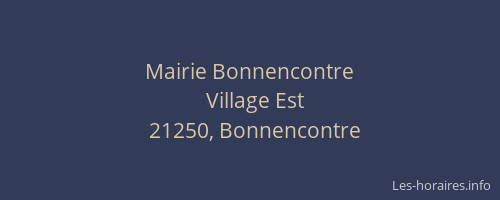 Mairie Bonnencontre