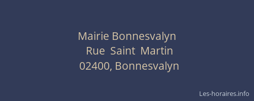 Mairie Bonnesvalyn