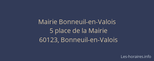 Mairie Bonneuil-en-Valois