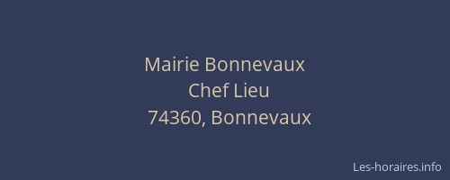 Mairie Bonnevaux