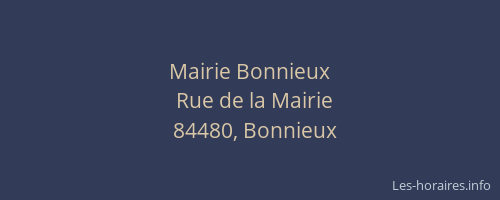 Mairie Bonnieux