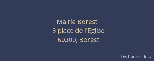 Mairie Borest