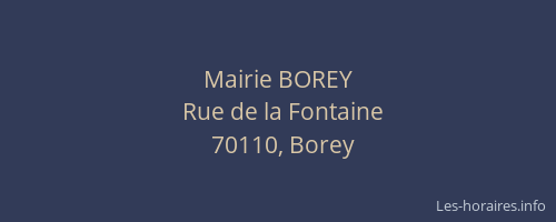 Mairie BOREY
