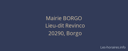 Mairie BORGO