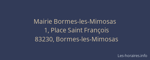 Mairie Bormes-les-Mimosas