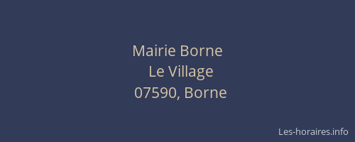 Mairie Borne