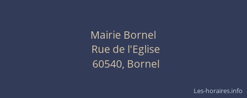 Mairie Bornel