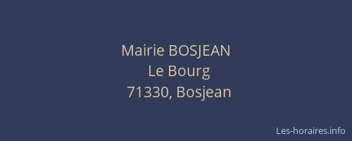 Mairie BOSJEAN