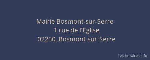 Mairie Bosmont-sur-Serre