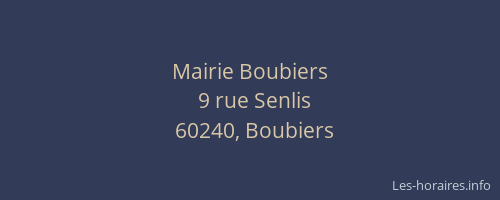 Mairie Boubiers