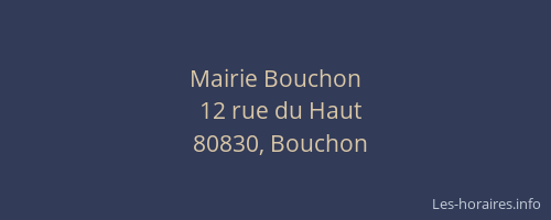 Mairie Bouchon