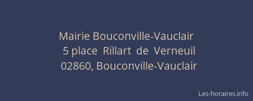 Mairie Bouconville-Vauclair