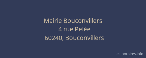 Mairie Bouconvillers