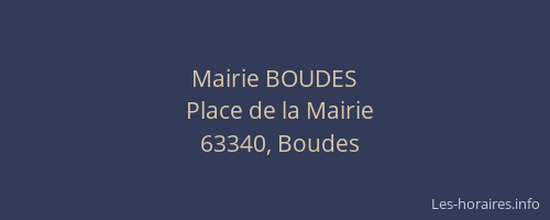 Mairie BOUDES