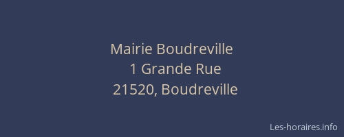 Mairie Boudreville