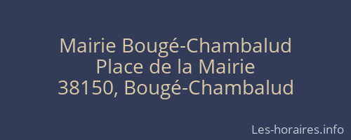 Mairie Bougé-Chambalud