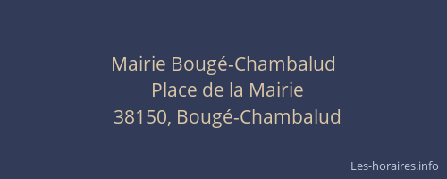 Mairie Boug&eacute;-Chambalud