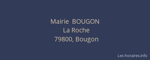 Mairie  BOUGON