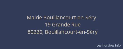 Mairie Bouillancourt-en-S&eacute;ry