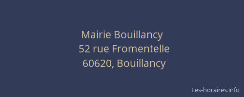 Mairie Bouillancy
