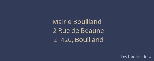 Mairie Bouilland
