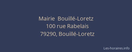Mairie  Bouillé-Loretz