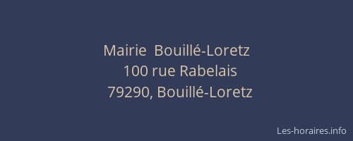 Mairie  Bouill&eacute;-Loretz