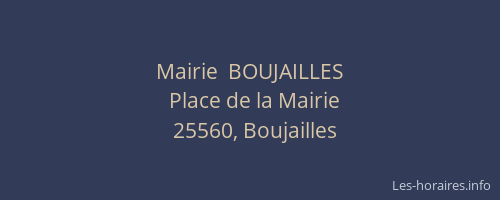 Mairie  BOUJAILLES