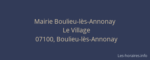 Mairie Boulieu-lès-Annonay
