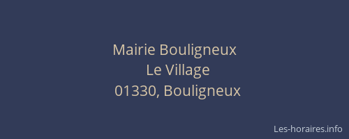 Mairie Bouligneux