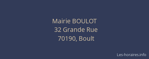 Mairie BOULOT