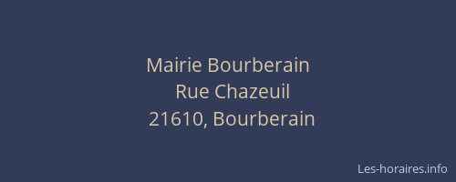 Mairie Bourberain