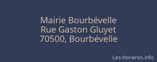 Mairie Bourbévelle