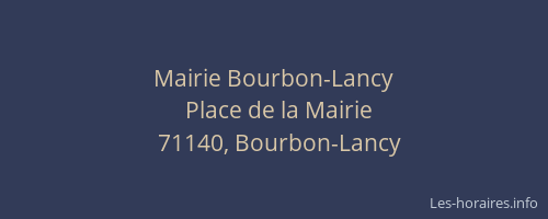 Mairie Bourbon-Lancy