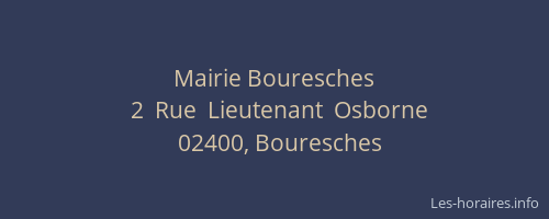 Mairie Bouresches