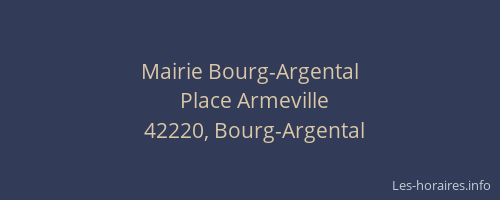 Mairie Bourg-Argental