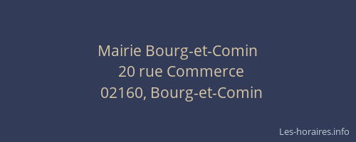 Mairie Bourg-et-Comin
