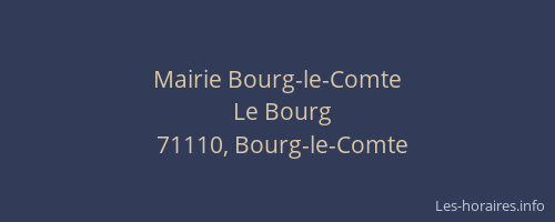 Mairie Bourg-le-Comte