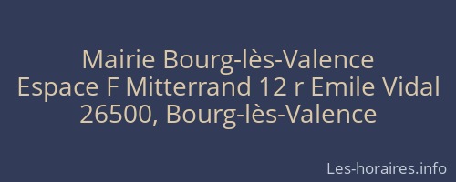 Mairie Bourg-lès-Valence