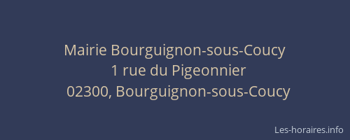 Mairie Bourguignon-sous-Coucy