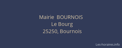 Mairie  BOURNOIS