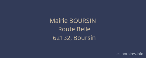Mairie BOURSIN