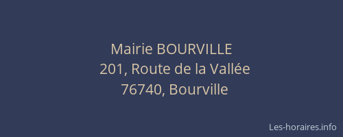 Mairie BOURVILLE