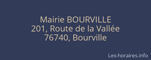 Mairie BOURVILLE