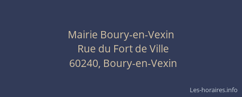 Mairie Boury-en-Vexin