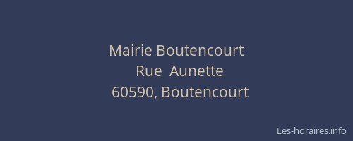Mairie Boutencourt