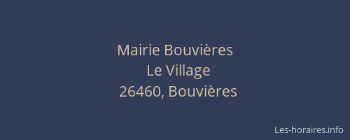 Mairie Bouvi&egrave;res
